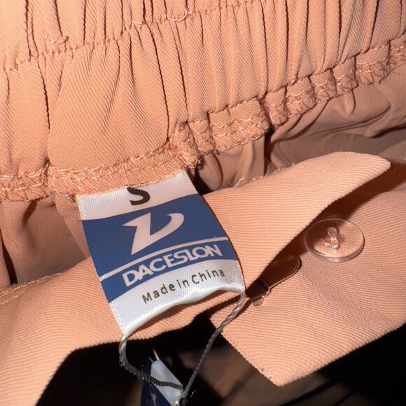 Daceslon Womens Wide Leg Pants Pleated Size Small New With Tags Elastic Back - Picture 5 of 8